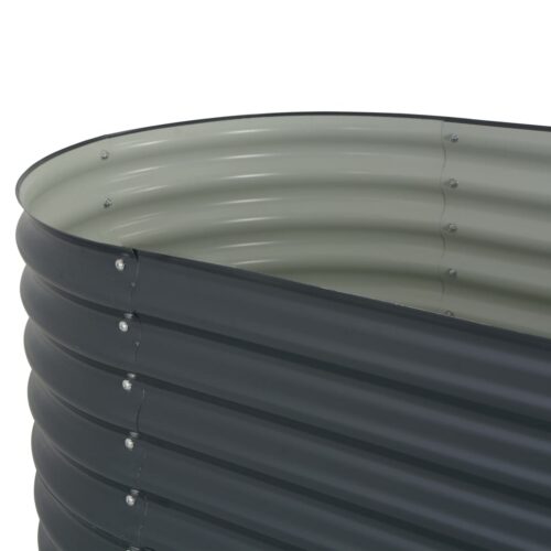 Garden Raised Bed 160x80x81cm Galvanised Steel Grey - Image 6
