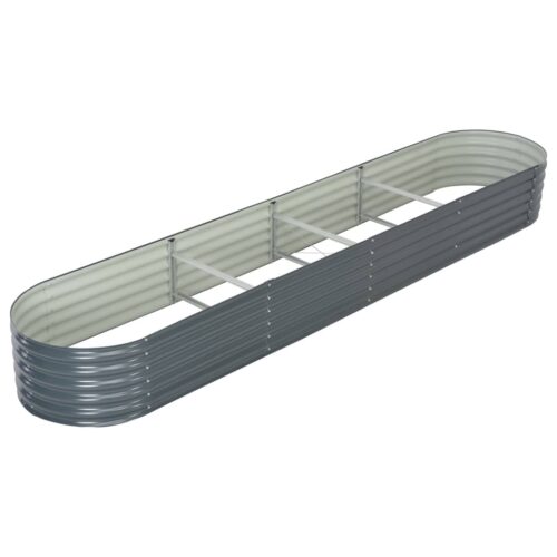 Garden Raised Bed 400x80x44cm Galvanised Steel Grey - Image 3