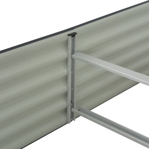 Garden Raised Bed 400x80x44cm Galvanised Steel Grey - Image 5
