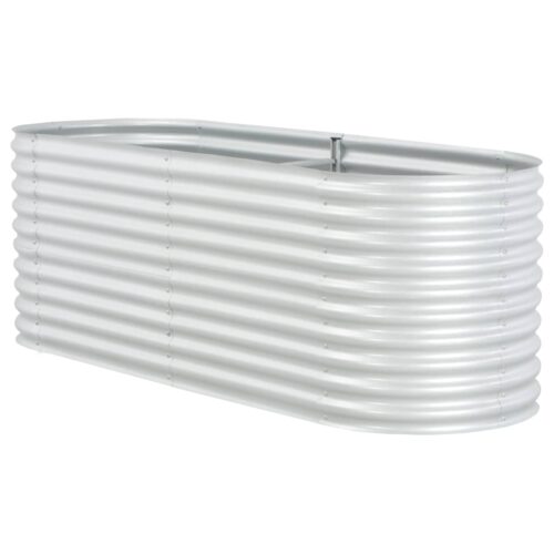 Garden Raised Bed 240x80x81cm Galvanised Steel Silver - Image 3