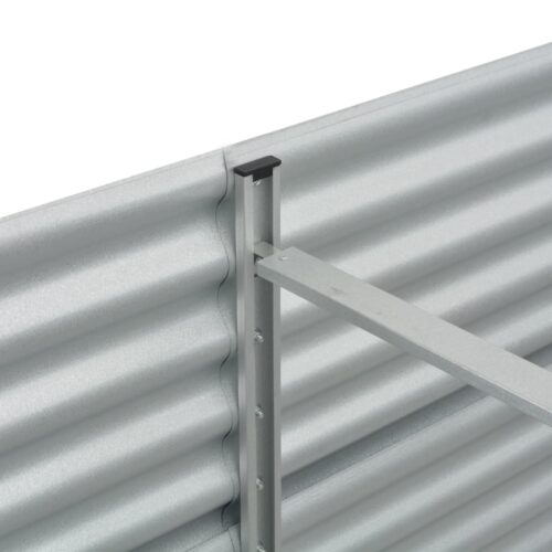 Garden Raised Bed 240x80x81cm Galvanised Steel Silver - Image 6