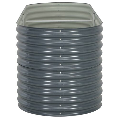 Garden Raised Bed 240x80x81cm Galvanised Steel Grey - Image 4