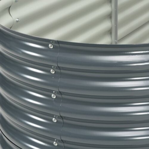 Garden Raised Bed 240x80x81cm Galvanised Steel Grey - Image 7