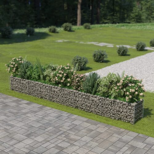 Gabion Raised Bed Galvanised Steel 450x50x50cm - Image 2