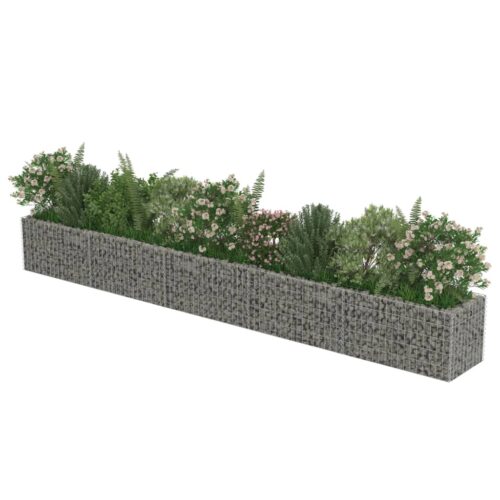 Gabion Raised Bed Galvanised Steel 450x50x50cm - Image 4