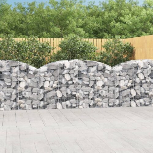 Arched Gabion Basket 200x50x100/120cm Galvanised Iron - Image 2