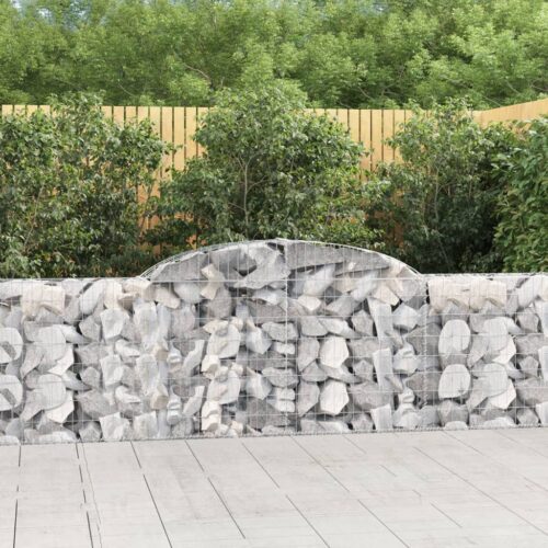 Arched Gabion Basket 300x30x80/100cm Galvanised Iron - Image 2