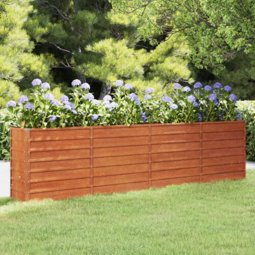 Garden Raised Bed Rusty 320x40x77cm Corten Steel - Image 2