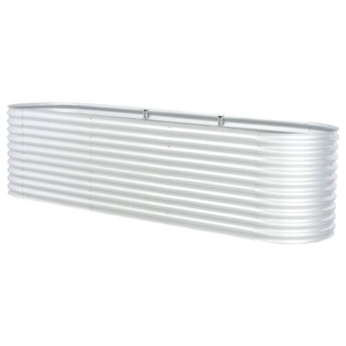 Garden Raised Bed 320x80x81cm Galvanised Steel Silver - Image 3