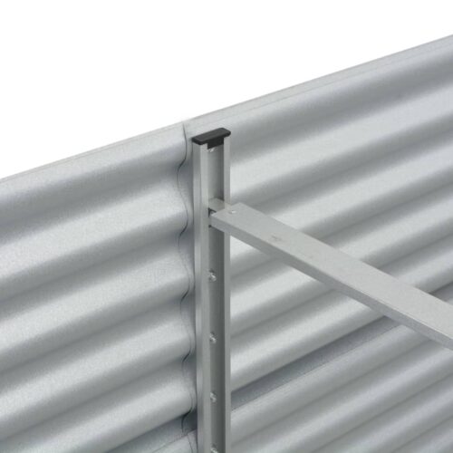 Garden Raised Bed 320x80x81cm Galvanised Steel Silver - Image 6