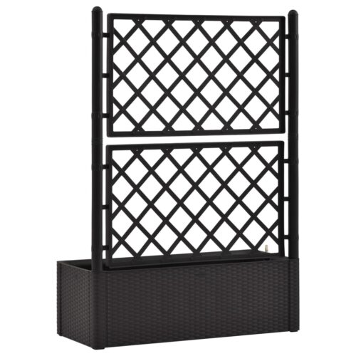 Garden Raised Bed with Trellis Self Watering System Anthracite - Image 5