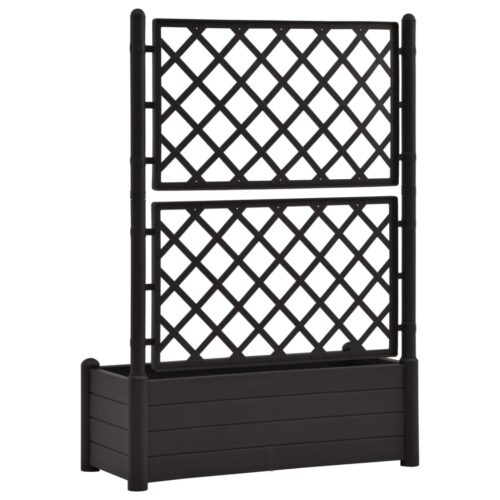 Garden Planter with Trellis 100x43x142cm PP Anthracite - Image 5