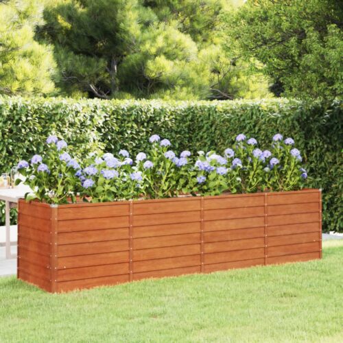 Garden Raised Bed Rusty 320x80x77cm Corten Steel - Image 2