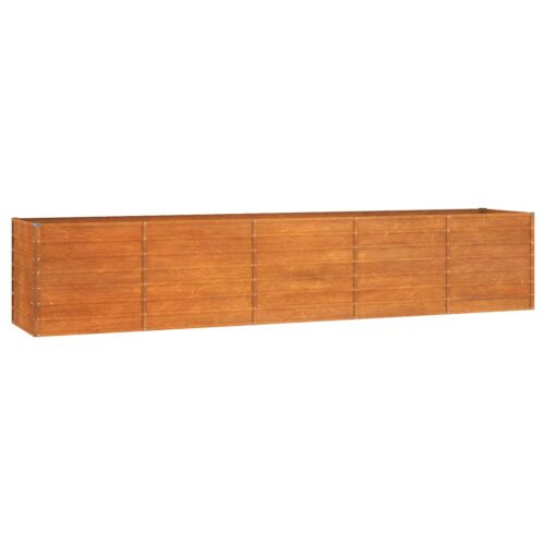 Garden Raised Bed Rusty 400x80x77cm Corten Steel