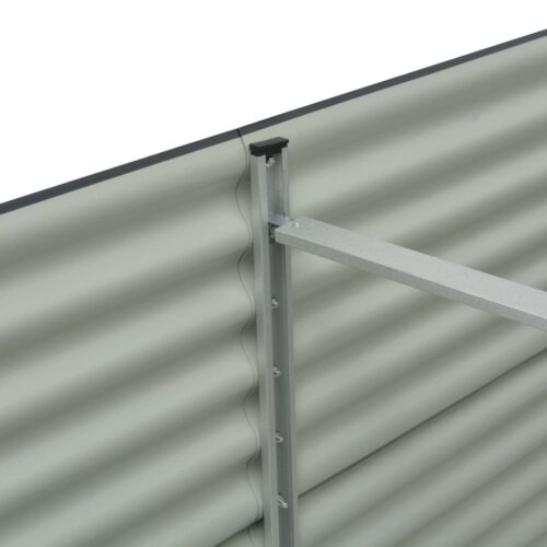 Garden Raised Bed 320x80x81cm Galvanised Steel Grey - Image 5