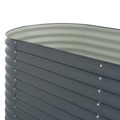 Garden Raised Bed 320x80x81cm Galvanised Steel Grey - Image 6