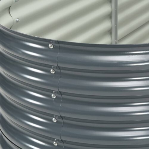 Garden Raised Bed 320x80x81cm Galvanised Steel Grey - Image 7