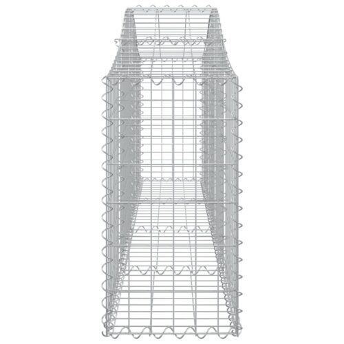 Arched Gabion Baskets 2pcs 200x30x60/80cm Galvanised Iron - Image 5