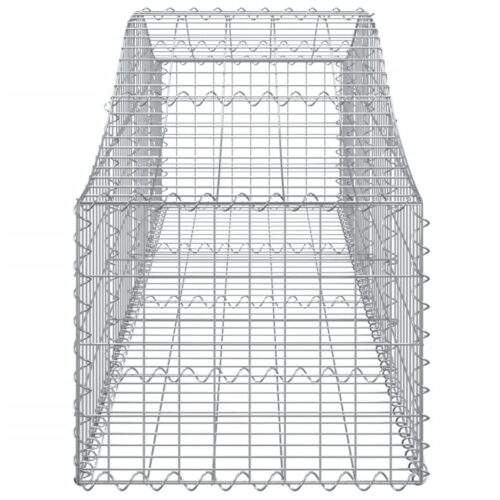 Arched Gabion Baskets 2pcs 200x50x40/60cm Galvanised Iron - Image 5