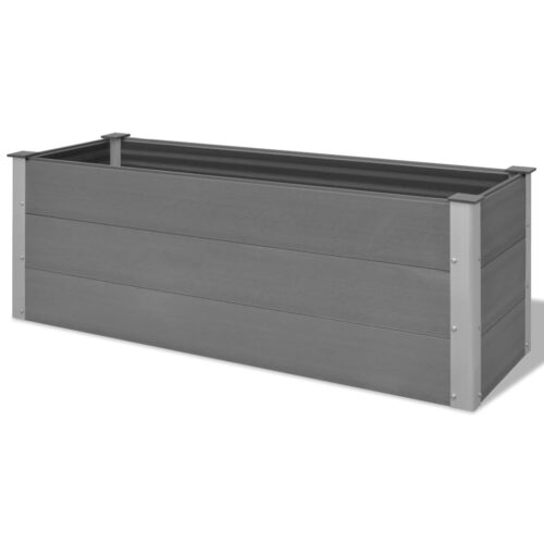 Garden Raised Bed WPC 150x50x54cm Grey - Image 3