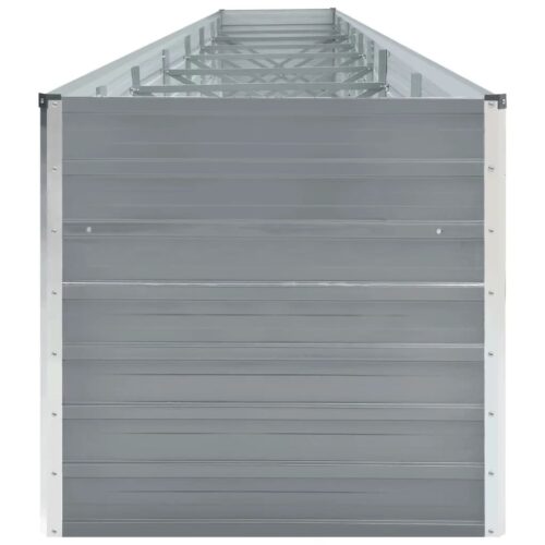 Garden Raised Bed Galvanised Steel 600x80x77cm Grey - Image 4