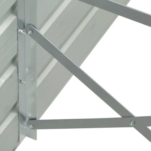 Garden Raised Bed Galvanised Steel 600x80x77cm Grey - Image 5