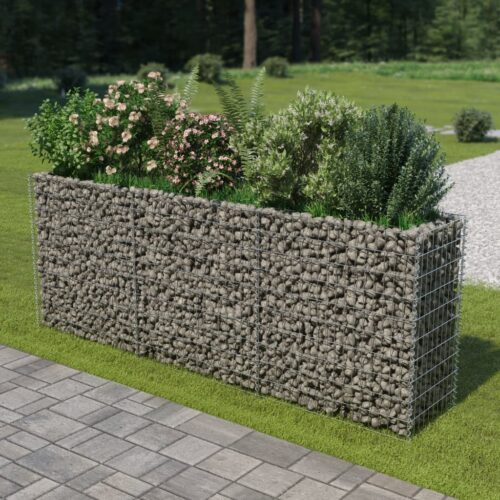 Gabion Raised Bed Galvanised Steel 270x50x100cm - Image 3