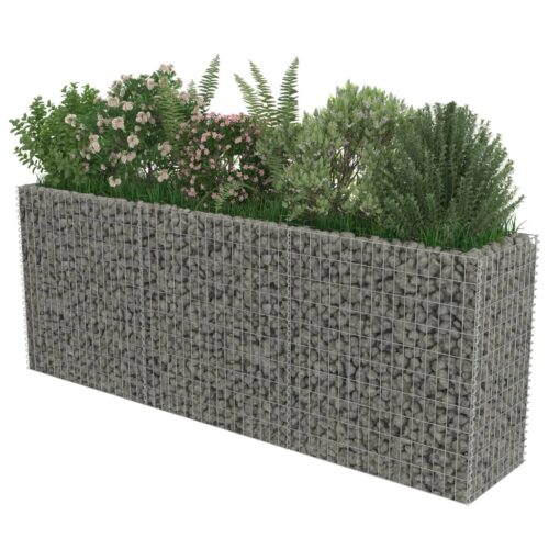 Gabion Raised Bed Galvanised Steel 270x50x100cm - Image 4