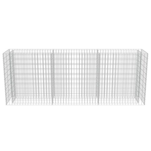 Gabion Raised Bed Galvanised Steel 270x50x100cm - Image 5