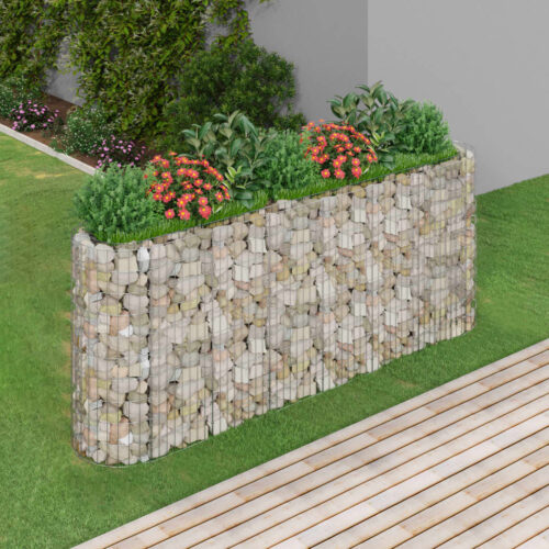 Gabion Raised Bed Galvanised Iron 260x50x100cm - Image 2