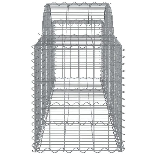 Arched Gabion Baskets 2pcs 200x50x60/80cm Galvanised Iron - Image 5