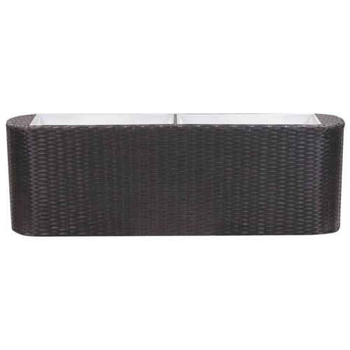 Garden Raised Bed 120x24x40cm Poly Rattan Black - Image 4