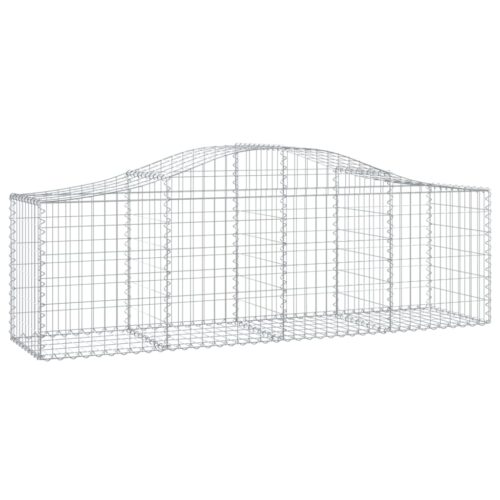 Arched Gabion Baskets 2pcs 200x50x60/80cm Galvanised Iron - Image 3