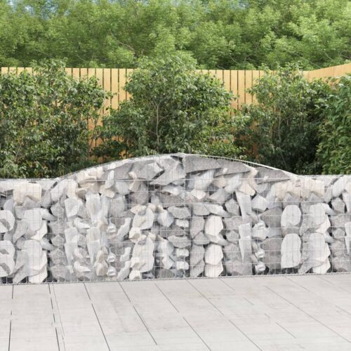 Arched Gabion Basket 400x30x100/120cm Galvanised Iron - Image 2
