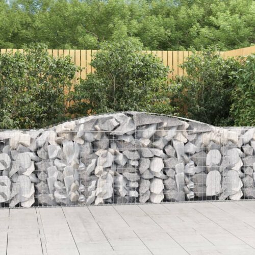 Arched Gabion Basket 400x50x80/100cm Galvanised Iron - Image 2
