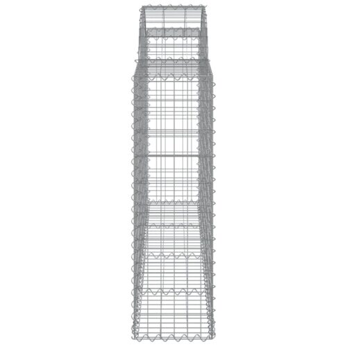 Arched Gabion Baskets 2pcs 200x30x100/120cm Galvanised Iron - Image 5