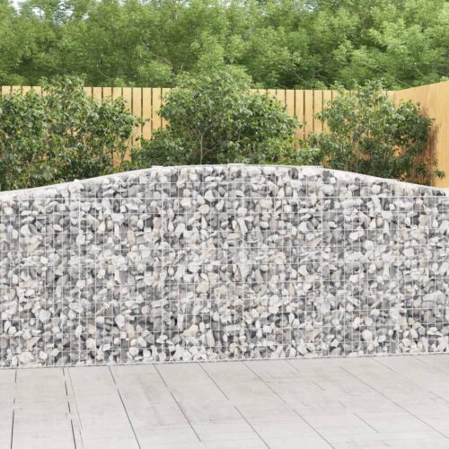 Arched Gabion Basket 400x50x100/120cm Galvanised Iron - Image 2