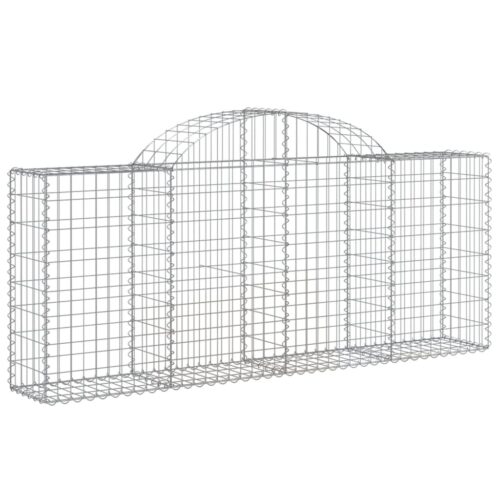 Arched Gabion Baskets 3pcs 200x30x80/100cm Galvanised Iron - Image 3