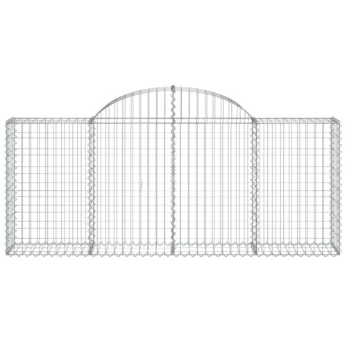 Arched Gabion Baskets 3pcs 200x30x80/100cm Galvanised Iron - Image 4