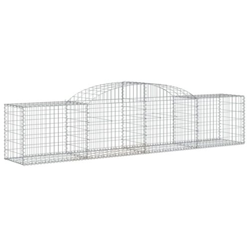 Arched Gabion Baskets 2pcs 300x50x60/80cm Galvanised Iron - Image 3