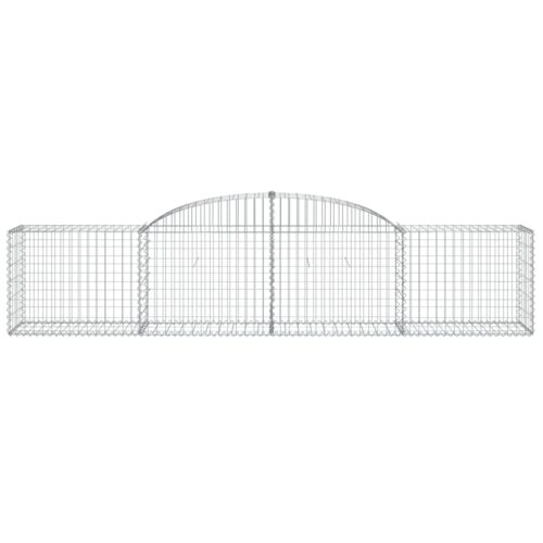 Arched Gabion Baskets 2pcs 300x50x60/80cm Galvanised Iron - Image 4