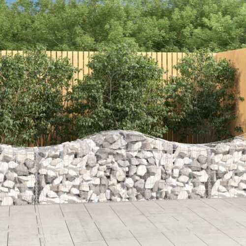 Arched Gabion Baskets 3pcs 200x50x60/80cm Galvanised Iron - Image 2