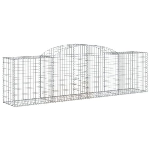 Arched Gabion Baskets 2pcs 300x50x80/100cm Galvanised Iron - Image 3