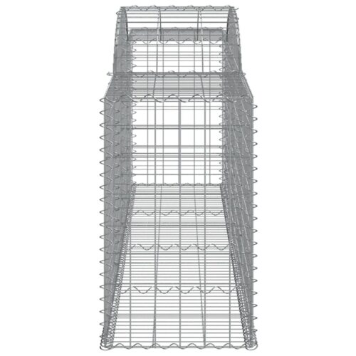 Arched Gabion Baskets 2pcs 300x50x80/100cm Galvanised Iron - Image 5