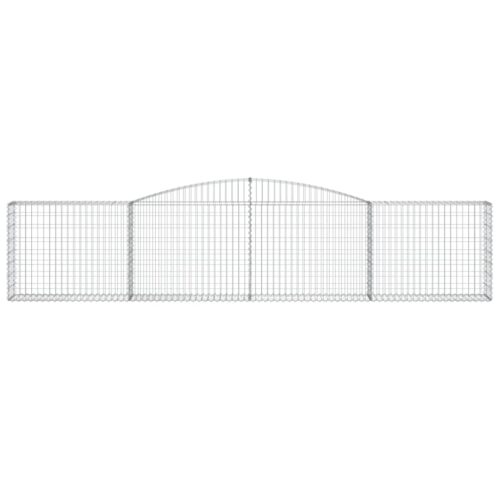 Arched Gabion Baskets 2pcs 400x30x80/100cm Galvanised Iron - Image 4