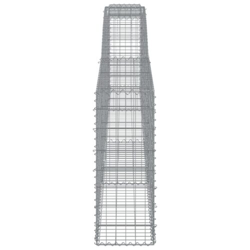 Arched Gabion Baskets 2pcs 400x30x80/100cm Galvanised Iron - Image 5
