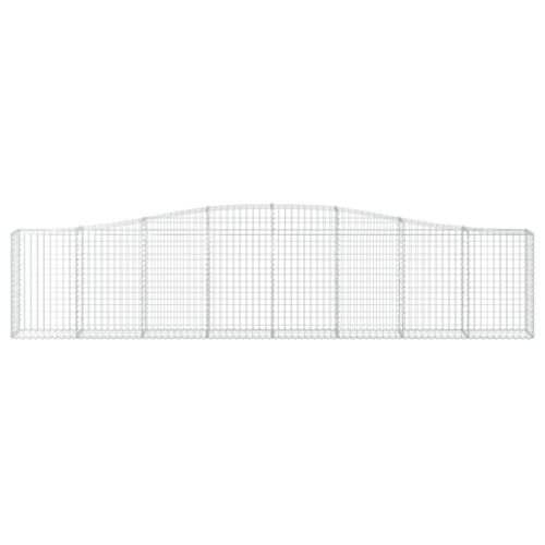 Arched Gabion Baskets 2pcs 400x30x80/100cm Galvanised Iron - Image 4
