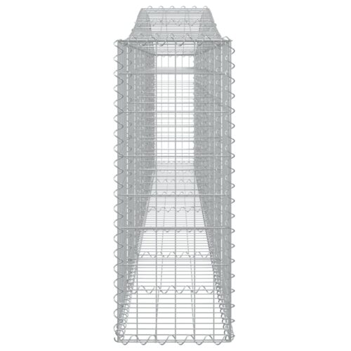 Arched Gabion Baskets 2pcs 400x30x80/100cm Galvanised Iron - Image 5