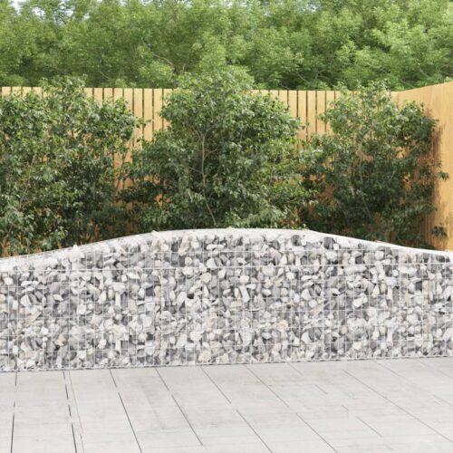 Arched Gabion Baskets 2pcs 400x50x60/80cm Galvanised Iron - Image 2
