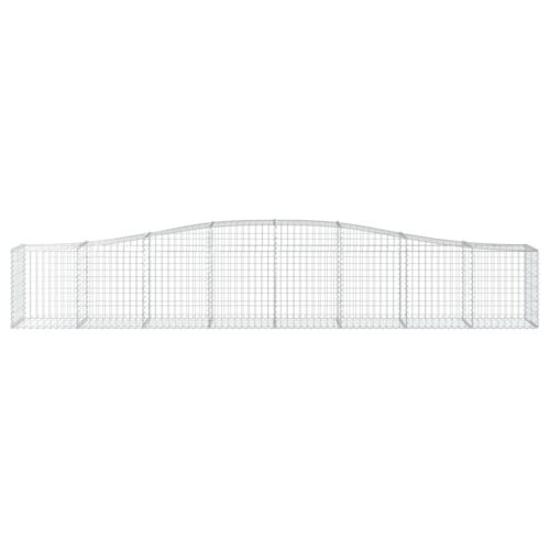 Arched Gabion Baskets 2pcs 400x50x60/80cm Galvanised Iron - Image 4